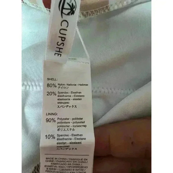 Cupshe Women's One Piece Swimsuit V-neck Striped Belted Medium New - Picture 7 of 9